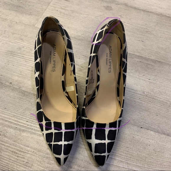 Black and white square print stiletto heel - Picture 10 of 10